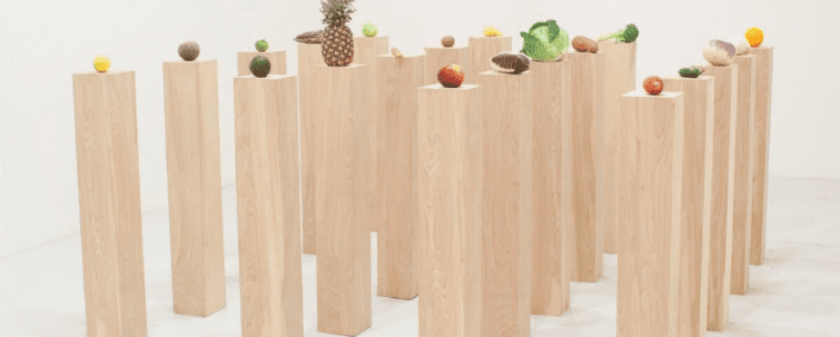 A natureza das frutas e legumes como escultura